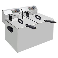 Friteuse de table &eacute;lectrique 2x 7 litres - Diamond - WR-EF14-D7
