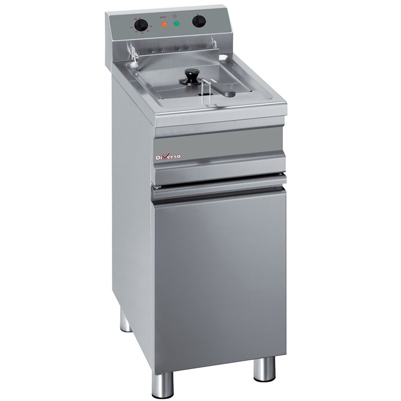 Friteuse &eacute;lectrique 1 cuve 14 litres sur armoire - Diamond - WR-EF14-E1