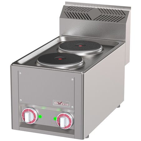 Cuisini&egrave;re &eacute;lectrique 2 plaques, -Top- - Diamond - WR-E2PT-02