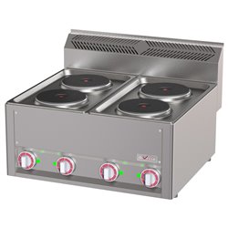 Cuisini&egrave;re &eacute;lectrique 4 plaques, -Top- - Diamond - WR-E4PT-18