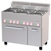 Fourneau 6 plaques &eacute;lectriques sur four &agrave; convection GN1/1 et armoire neutre - Diamond - WR-E6CF-23