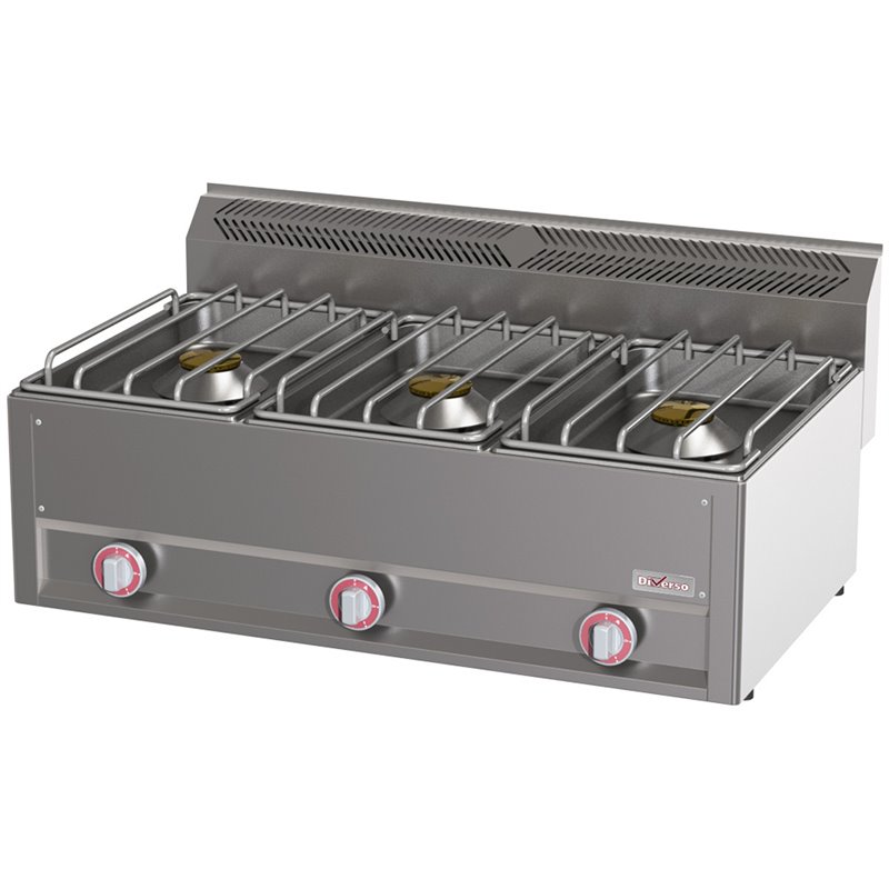 Cuisini&egrave;re 3 feux 8 Kw surpuissants -Top- - Diamond - WR-G3FT-15