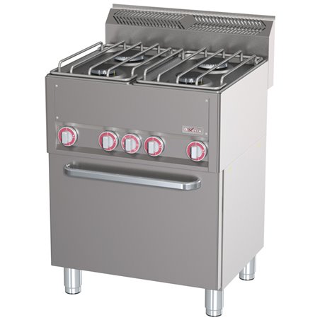 Fourneau 4 feux sur four &agrave; convection GN1/1 - Diamond - WR-G4CF-20