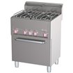 Fourneau 4 feux sur four &agrave; convection GN1/1 - Diamond - WR-G4CF-20