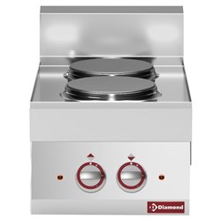 Cuisini&egrave;re &eacute;lectrique 2 plaques -Top- - Diamond - E65/2P4T-N