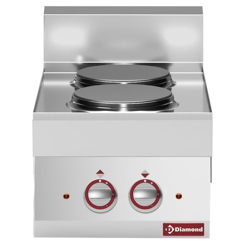 Cuisini&egrave;re &eacute;lectrique 2 plaques -Top- - Diamond - E65/2P4T-N