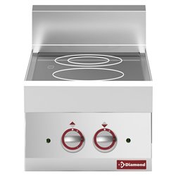 Cuisini&egrave;re &eacute;lectrique vitro-c&eacute;ramique 2 foyers -top- "Alpha 650" - Diamond - E65/2VC4T-230V/3-N