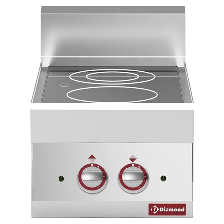 Cuisini&egrave;re &eacute;lectrique vitro-c&eacute;ramique 2 foyers -top- "Alpha 650" - Diamond - E65/2VC4T-230V/3-N