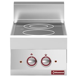 Cuisini&egrave;re &eacute;lectrique vitroc&eacute;ramique 2 foyers -Top- - Diamond - E65/2VC4T-N