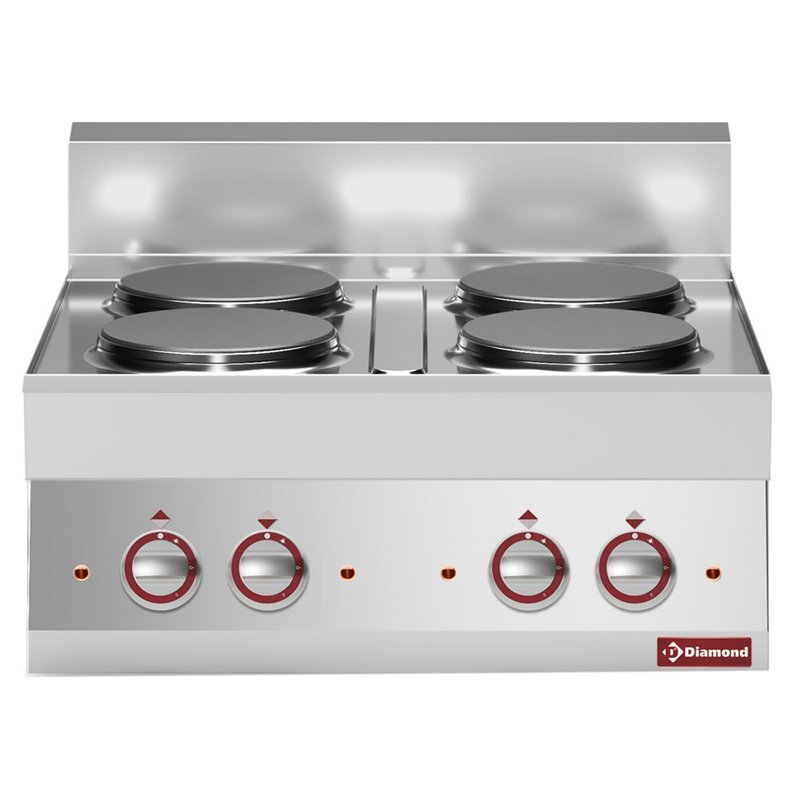 Cuisini&egrave;re &eacute;lectrique 4 plaques -Top- - Diamond - E65/4P7T-N