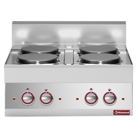 Cuisini&egrave;re &eacute;lectrique 4 plaques -Top- - Diamond - E65/4P7T-N