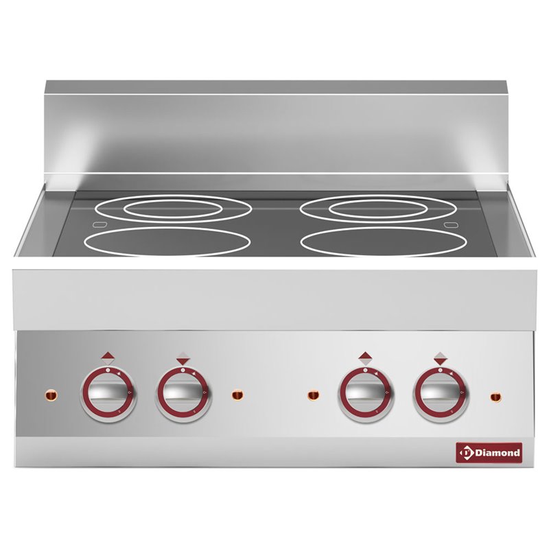 Cuisini&egrave;re &eacute;lectrique vitroc&eacute;ramique 4 foyers -Top- - Diamond - E65/4VC7T-N