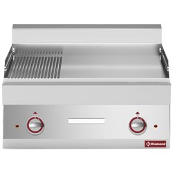 Plaque de cuisson &eacute;lectrique 2/3 lisse et 1/3 rainur&eacute;e -top- "Alpha 650" - Diamond - E65/PM7T-230V/3-N