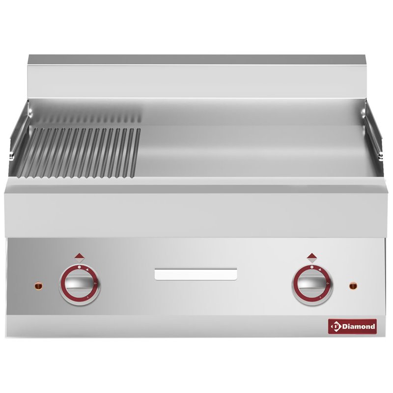 Plaque de cuisson &eacute;lectrique 2/3 lisse et 1/3 rainur&eacute;e -top- "Alpha 650" - Diamond - E65/PM7T-230V/3-N