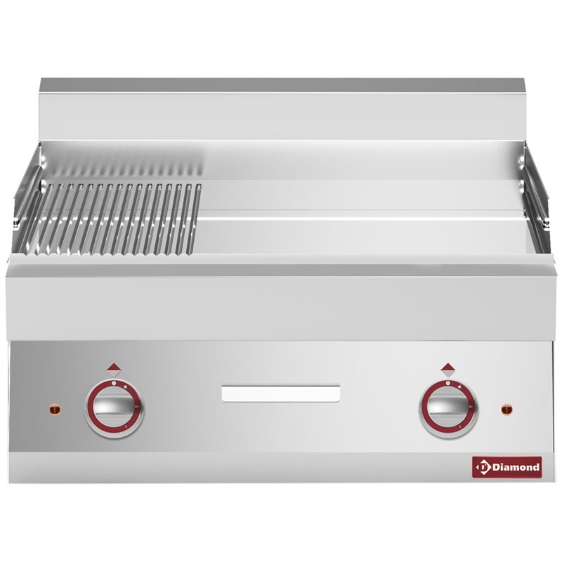 Plaque de cuisson &eacute;lectrique 2/3 lisse et 1/3 rainur&eacute;e -top- "Alpha 650" - Diamond - E65/PMCD7T-230V/3-N