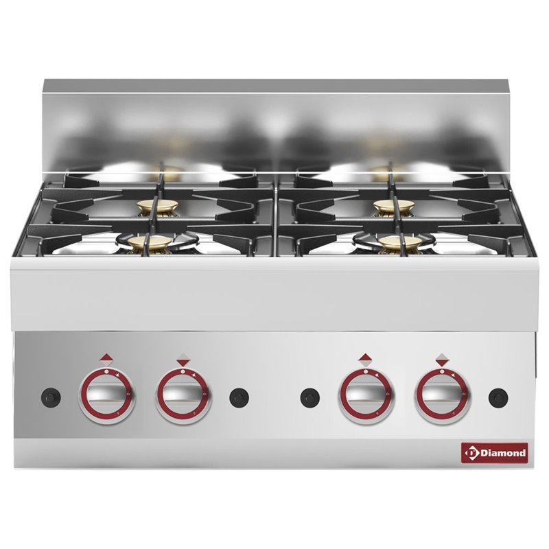 Cuisini&egrave;re gaz 4 feux vifs -Top- - Diamond - G65/4F7T-N