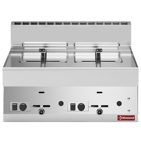 Friteuse gaz 2 cuves 8 litres -Top- - Diamond - G65/F16-7T-N