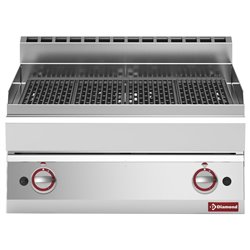 Grill-vapeur gaz, avec grille de cuisson en fonte -Top- - Diamond - G65/GGF7T-N