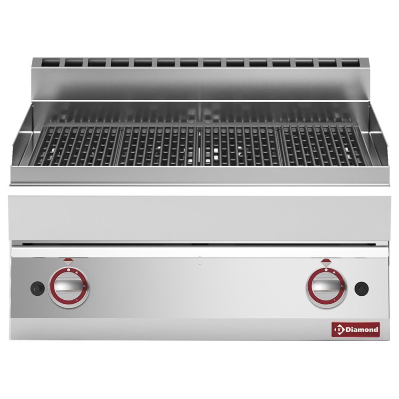 Grill-vapeur gaz, avec grille de cuisson en fonte -Top- - Diamond - G65/GGF7T-N