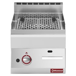 Grill pierre de lave gaz, grille de cuisson en fonte -Top- - Diamond - G65/GPL4T-N
