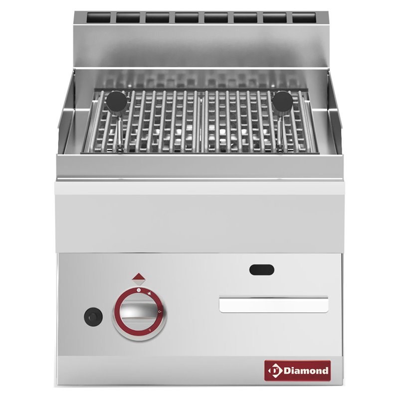 Grill pierre de lave gaz, grille de cuisson en fonte -Top- - Diamond - G65/GPL4T-N