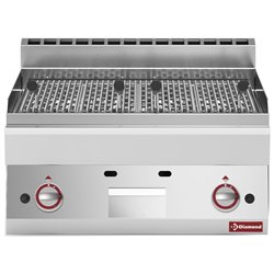 Grill pierre de lave gaz, grille de cuisson en fonte -Top- - Diamond - G65/GPL7T-N