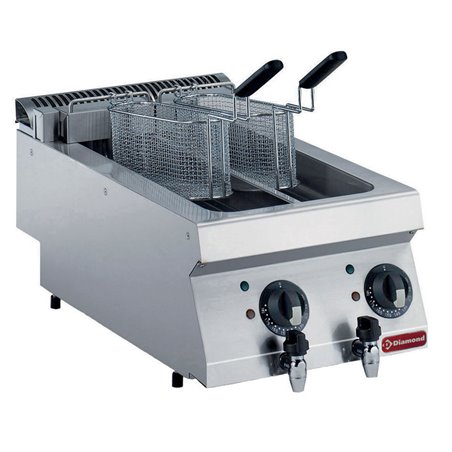 Friteuse &eacute;lectrique, 2x 5 litres -TOP- - Diamond - E17/F2V54T-N