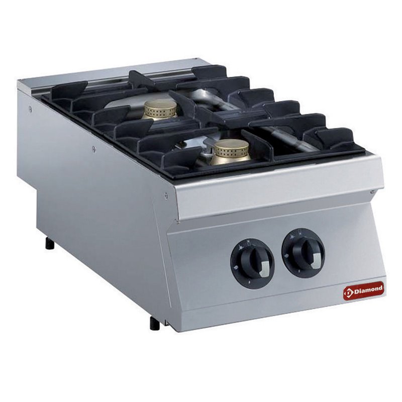 Cuisini&egrave;re gaz 2 feux, 2x 5,5 kW -TOP- - Diamond - G17/2F4T-N