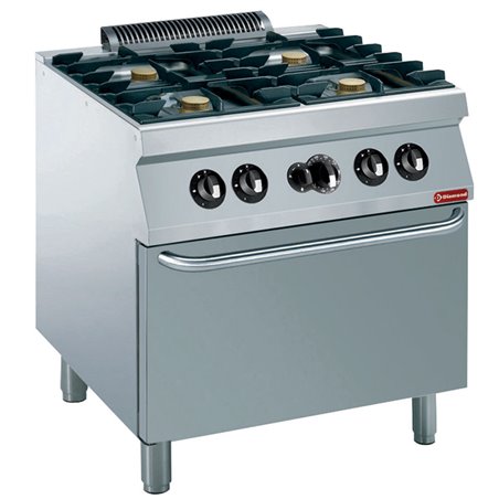 Founeau 4 feux 5,5 kW, four gaz GN 2/1 - Diamond - G17/4BF8-N