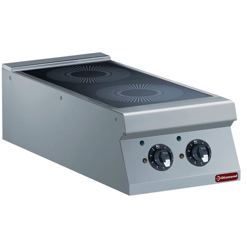 Cuisini&egrave;re &eacute;lectrique 2 foyers &agrave; induction -top- - Diamond - E22/2ID4T-230/3--N