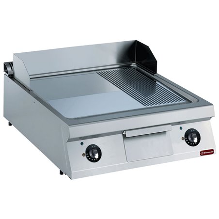 Plaque de cuisson &eacute;lectrique, 2/3 lisse et 1/3 rainur&eacute;e -TOP- - Diamond - E22/PM8T-NE