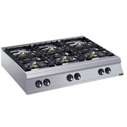 Cuisini&egrave;re 6 feux vifs gaz -TOP- - Diamond - G22/6B12T-N