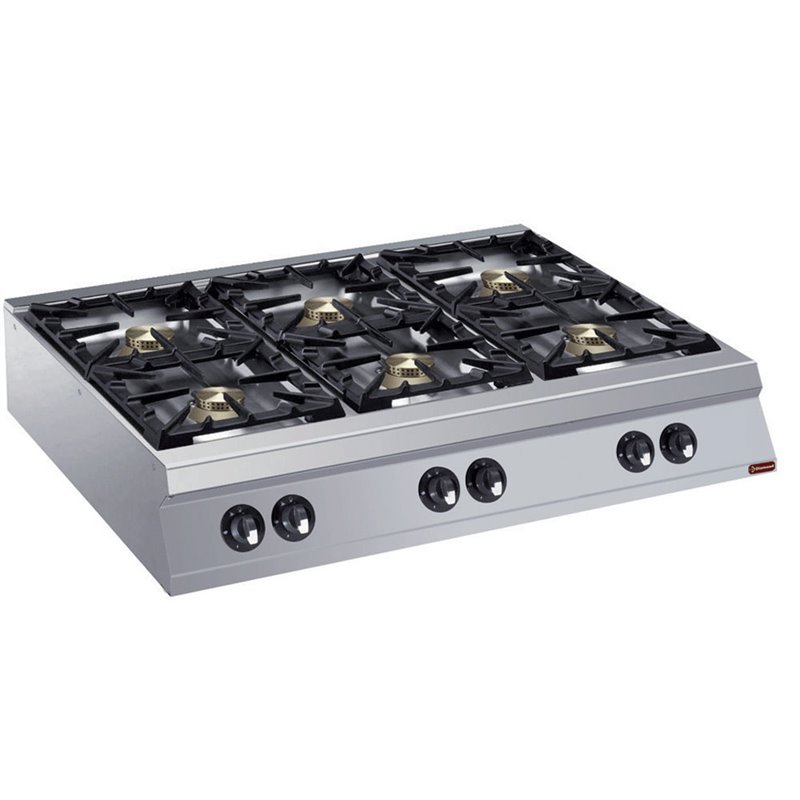 Cuisini&egrave;re 6 feux vifs gaz -TOP- - Diamond - G22/6B12T-N