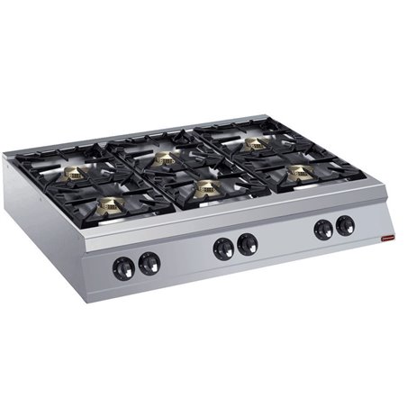 Cuisini&egrave;re 6 feux vifs gaz -TOP- - Diamond - G22/6B12T-N