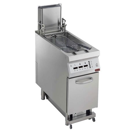 Friteuse gaz cuve 23 lt. S/armG."Filtrage huile" + lift+ auto cook, "DIGIT" - Diamond - G22/F23CFSA4-AC