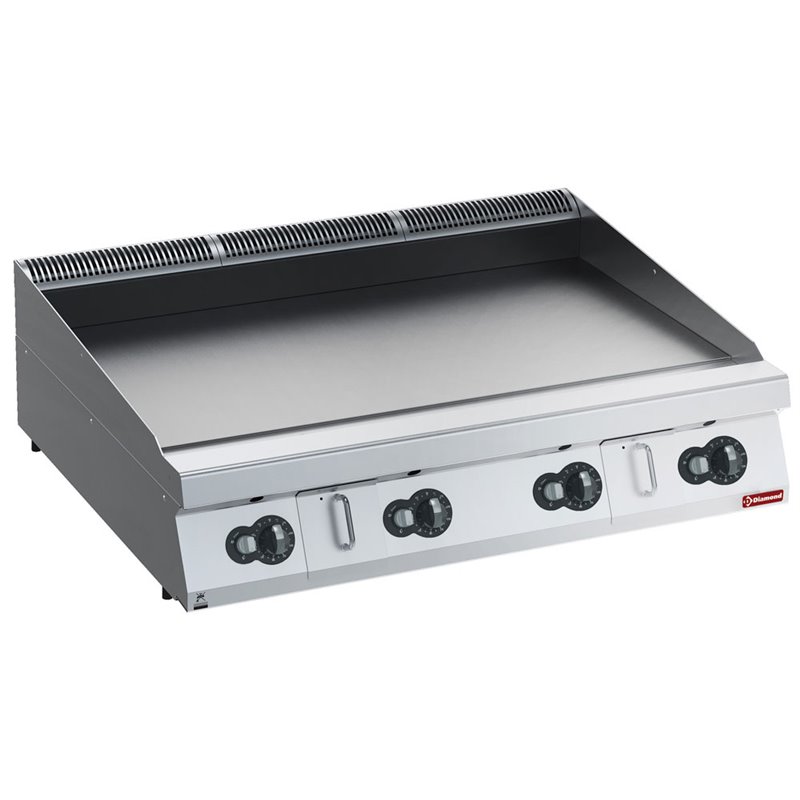 Plaque de cuisson gaz HP, lisse, nitro chrome -TOP- - Diamond - G22/PLNC12-HP