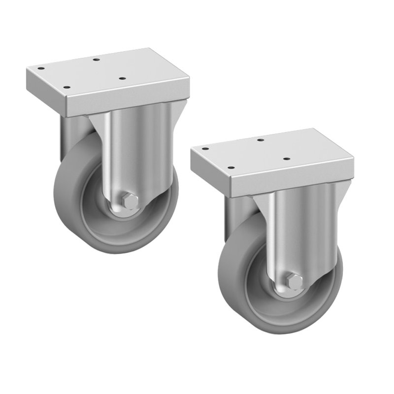 Roues en acier inox  &Oslash; 100 mm (2 pi&egrave;ces) - Diamond - A7/KRT-2L