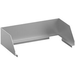 Rebord anti-&eacute;claboussures inox, plaque 400mm - Diamond - A7/PS12-N