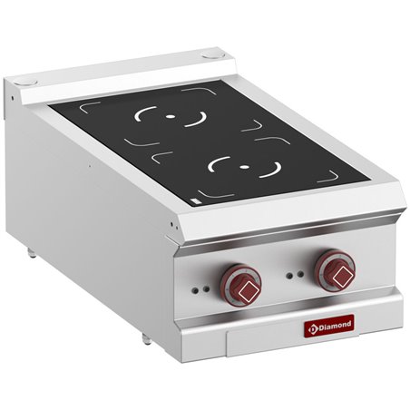 Cuisini&egrave;re &eacute;lectrique, 2 foyers &agrave; induction -Top- - Diamond - E7/2ID4T-N