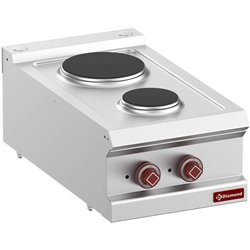 Cuisini&egrave;re &eacute;lectrique 2 plaques rondes -Top- - Diamond - E7/2P4T-N