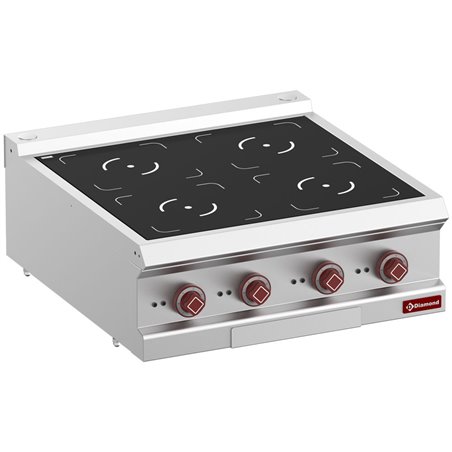 Cuisini&egrave;re &eacute;lectrique, 4 foyers a induction -Top- - Diamond - E7/4ID7T-N