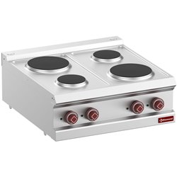 Cuisini&egrave;re &eacute;lectrique 4 plaques rondes -Top- - Diamond - E7/4P7T-N