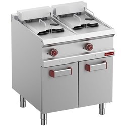 Friteuse &eacute;lectrique 2 cuves de 13 litres sur armoire - Diamond - E7/F26A7-N