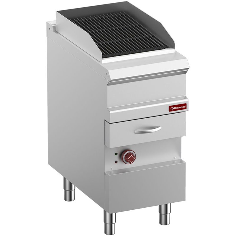 Grill Vapeur &eacute;lectrique, grille en fonte "double face", module 1/2, - Diamond - E7/GVQA4-N