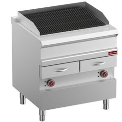 Grill Vapeur &eacute;lectrique, grille en fonte "double face", module 1/1 - Diamond - E7/GVQA8-N