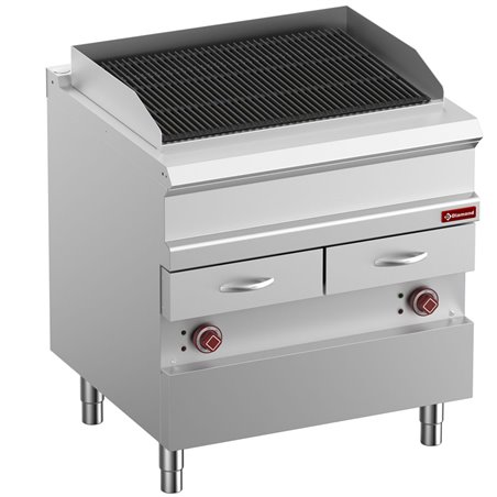 Grill Vapeur &eacute;lectrique, grille en fonte "double face", module 1/1 - Diamond - E7/GVQA8-N