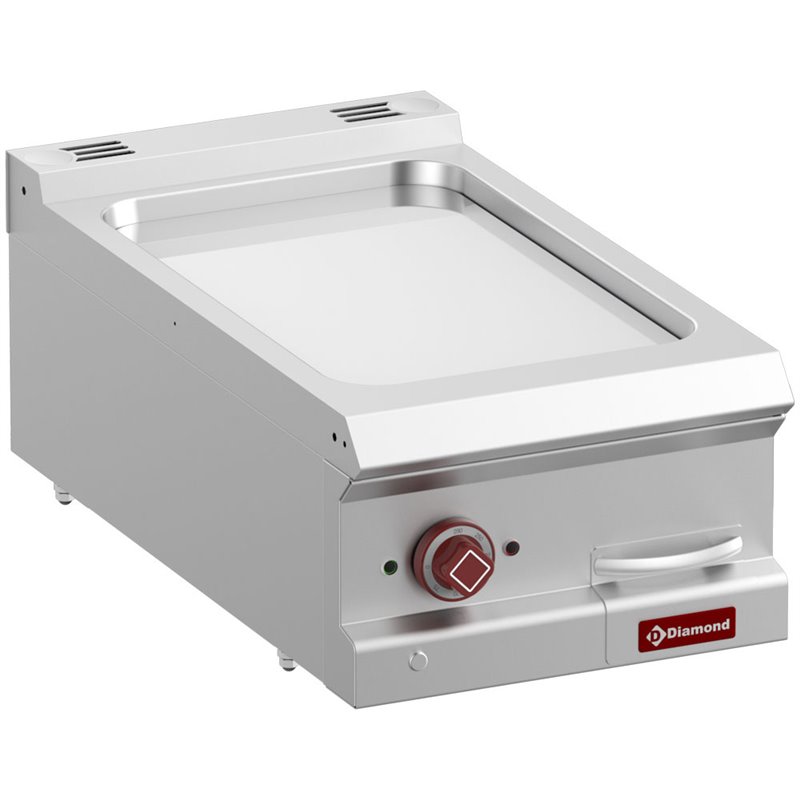 Plaque de cuisson &eacute;lectrique, lisse au chrome dur, module 1/2  -Top- - Diamond - E7/PLCD4T-N