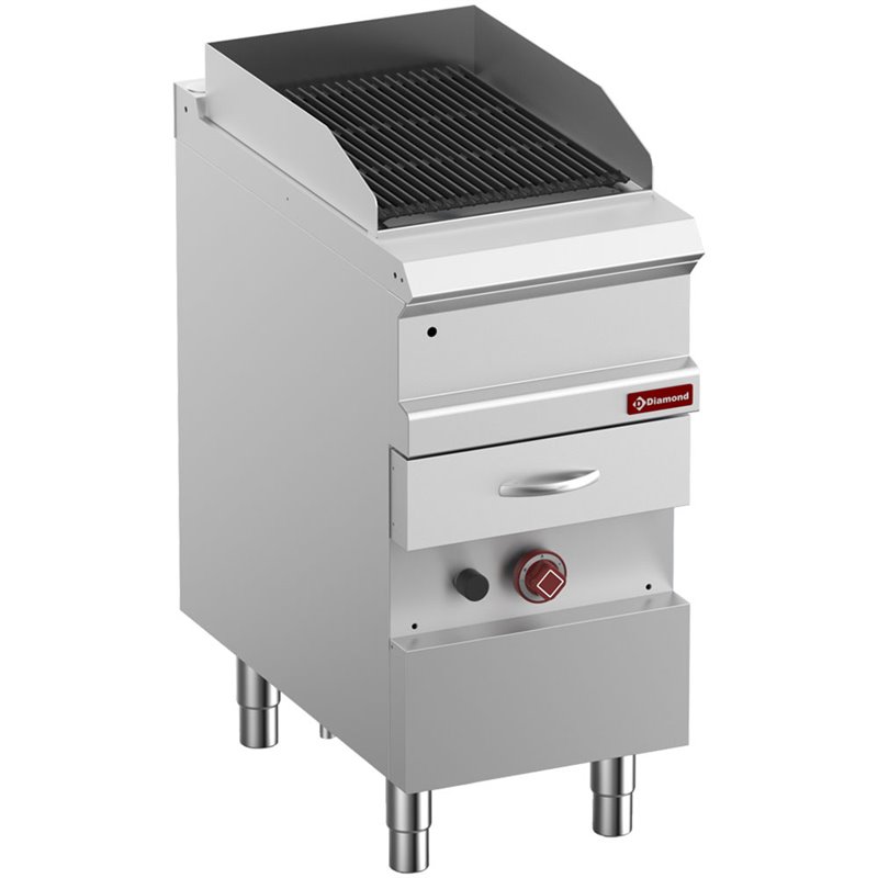 Grill Vapeur gaz, grille en fonte "double face", module 1/2, - Diamond - G7/GVQA4-N