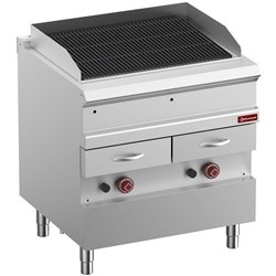 Grill Vapeur gas, grille en fonte "double face", module 1/1 - Diamond - G7/GVQA8-N