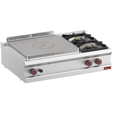 Cuisini&egrave;re 2 feux vifs, taque coup de feu gaz-Top- - Diamond - G7/T2B11T-N